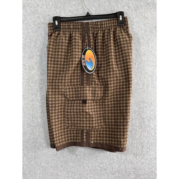 Swim Trunks 3 Pocket Cargo Swimming Shorts Suit Beach Surf Board Swimwear check - Picture 1 of 12